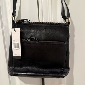 The Sak Black Leather Crossbody Bag